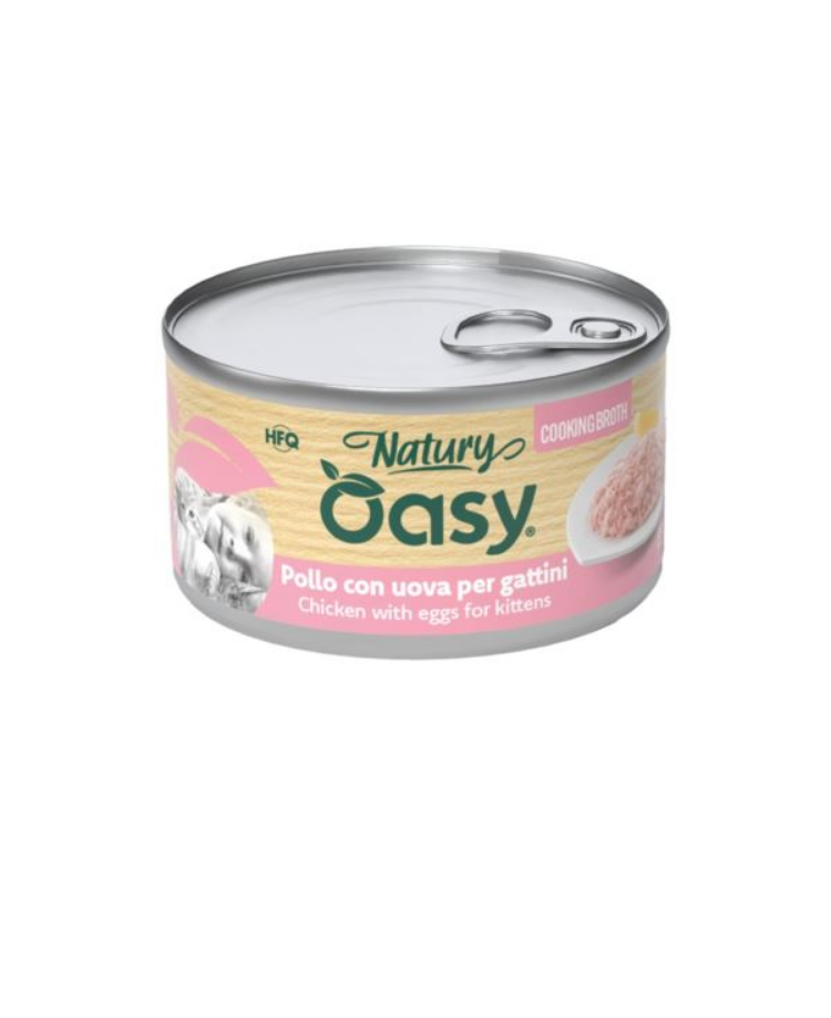 Oasy Wet Cat Natury Cooking Broth - Chicken With Eggs For Kittens - 85gr