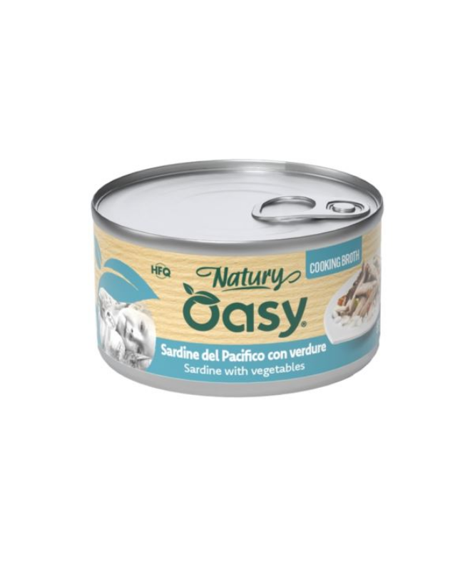 Oasy Wet Cat Natury Cooking Broth Sardines With Vegetables - 85gr