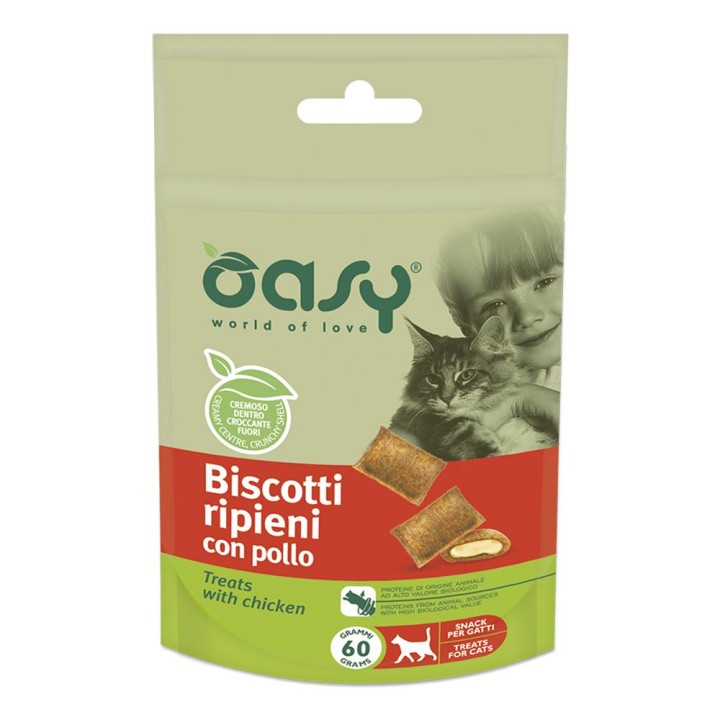 Oasy Snack Cat - Biscuits With Chicken 60 Gr - 60gr