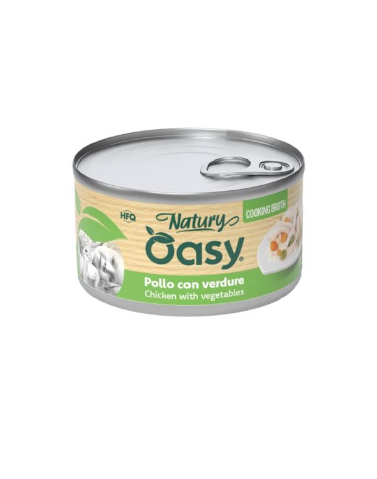 Oasy Wet Cat Natury Cooking Broth - Chicken With Vegetables - 85gr