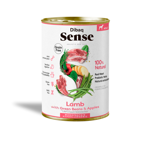 Dibaq Sense Adult Lamb Dog Wet Food - 380gr