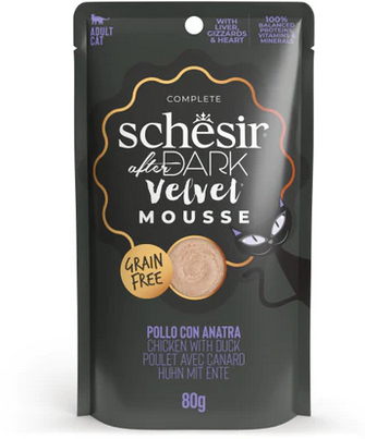 Schesir Cat's wet food After Dark Velvet Chicken With Duck Mousse Pouch 80gr
