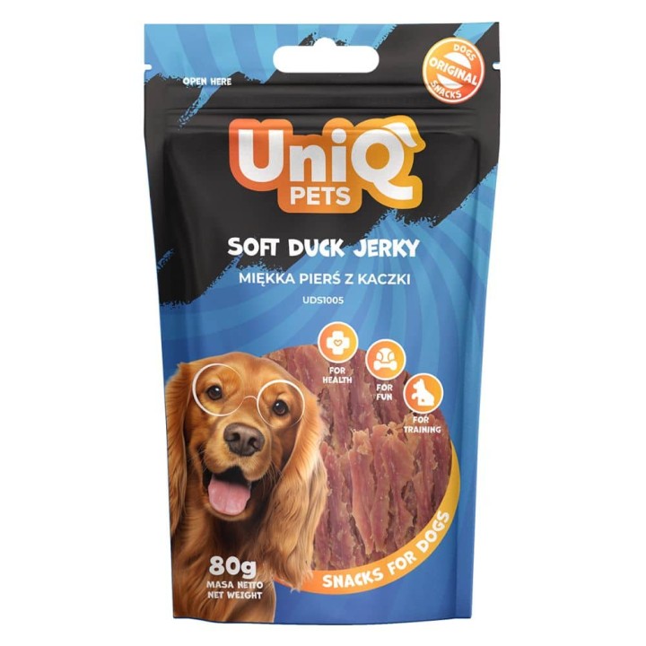 Uniq Pets Dog Snacks Soft Duck Jerky - 80gr