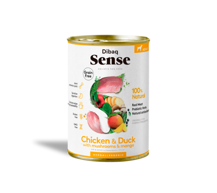 Dibaq Sense Adult Chicken & Duck Wet Dog Food - 380gr