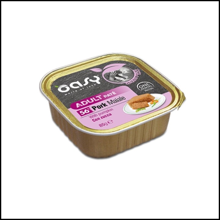 Oasy Adult Grain Free Pate With Pork And Pumpkin - 85gr