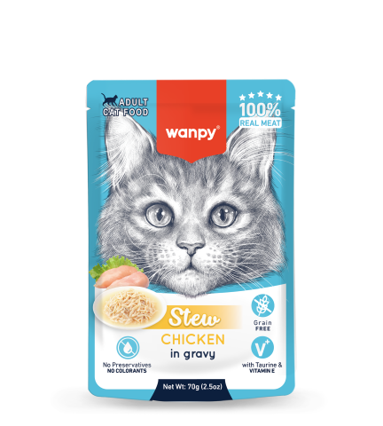 Wanpy Stew Chicken In Gravy For Cats - 70gr