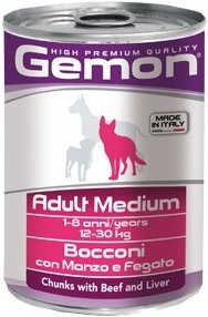 Gemon Dog Adult Medium Beef & Liver Chunkies - 415gr
