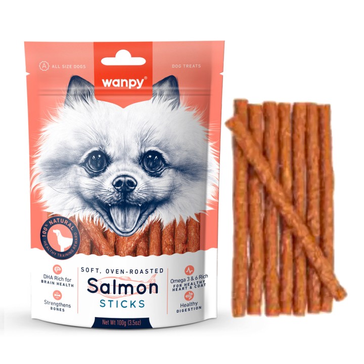 Wanpy Soft Salmon Sticks - 100gr
