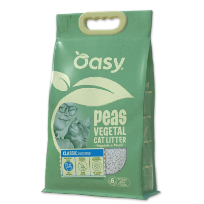 Oasy Natural Cat Litter Peas Classic Unscented - 10 Kg