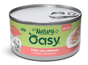 Oasy Wet Cat Natury Soft Jelly - Chicken With Salmon - 150gr
