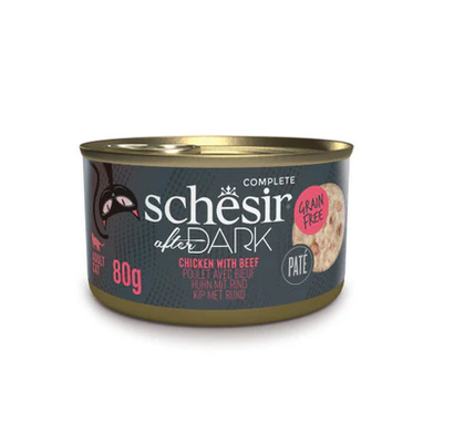Schesir Cat's wet food After Dark Chicken Pate With Beef 80gr