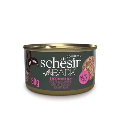 Schesir Cat's wet food After Dark Chicken With Ham 80gr