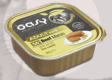Oasy Adult Wet Cat Pate Beef With Carrots - 85gr