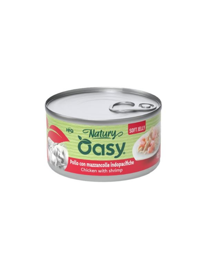 Oasy Wet Cat Natury Soft Jelly - Chicken With Prawns - 85gr