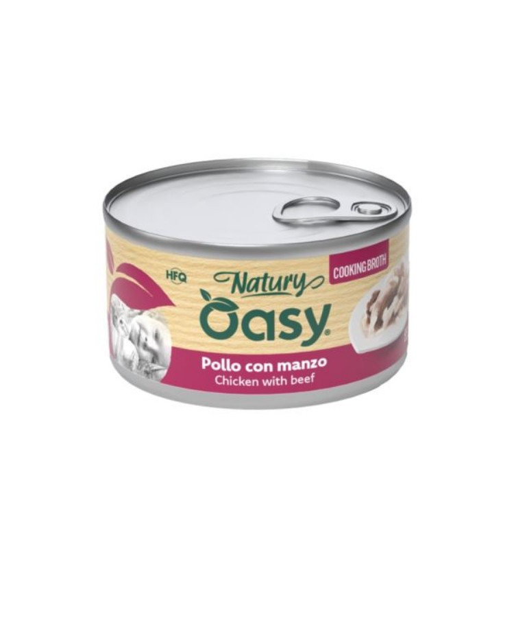 Oasy Wet Cat Natury Cooking Broth - Chicken With Beef - 85gr