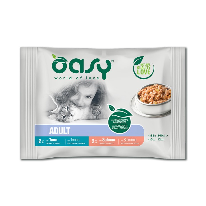 Oasy Wet Cat Multipack Adult Fish Selection - 85gr