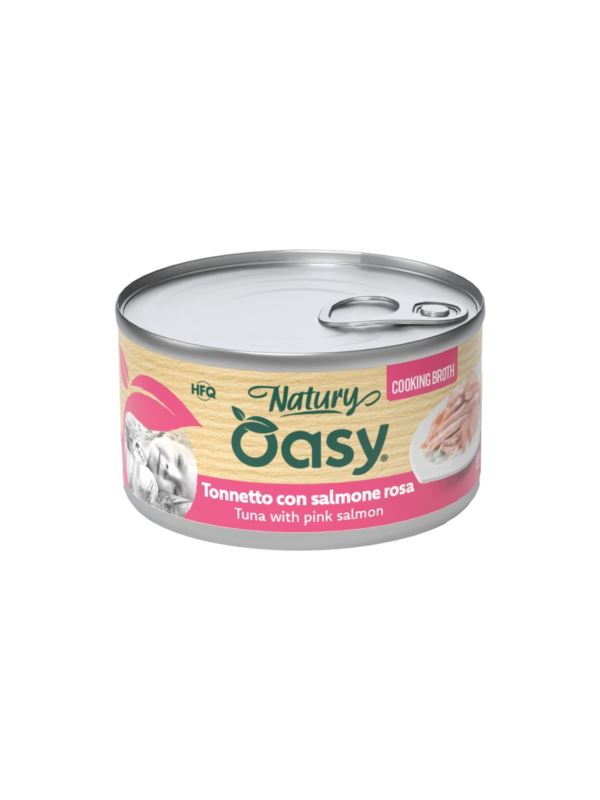 Oasy Wet Cat Natury Cooking Broth Tuna With Pink Salmon - 85gr