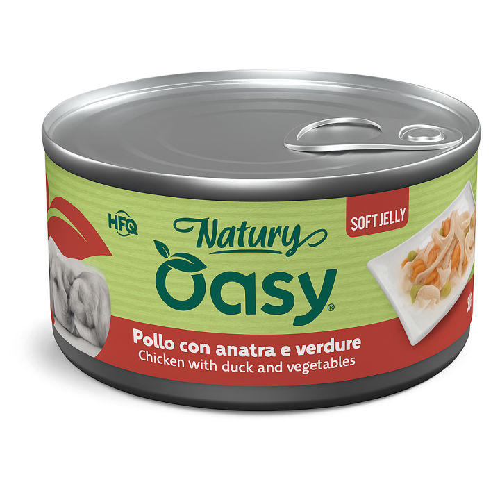 Oasy Wet Dog Natury Soft Jelly Chicken With Duck And Vegetables - 150gr