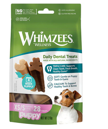 Whimzees Puppy Value Bag Small Or Extra Small - 100gr