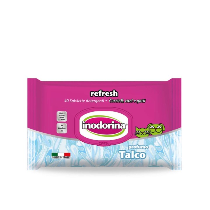 Inodorina Hygienic Wipes Refresh Talco - 100gr