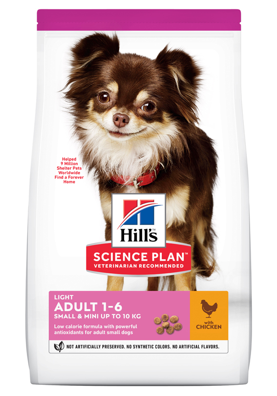 Hill's Science Plan Light Small & Mini Adult Dog Food With Chicken - 6 Kg