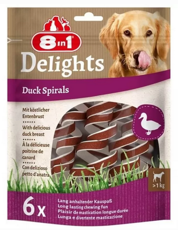 8In1 Delights Duck Spirals 100Gr