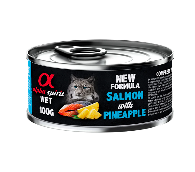 Alpha Spirit Adult Salmon With Pineapple Wet Cat Food - 200gr