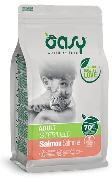 Oasy Adult Cat Sterilised Salmon - 1.5 Kg