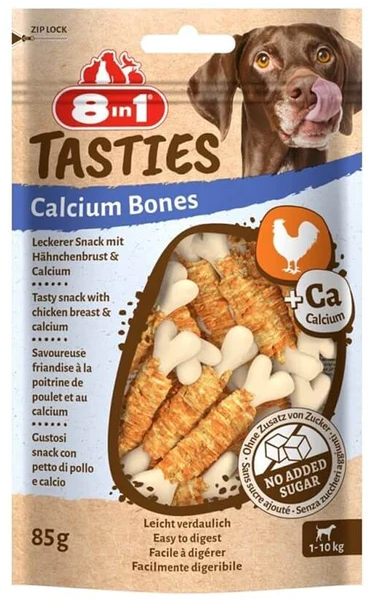 8In1 Dog Snack Tasties Calcium Bones - 85gr