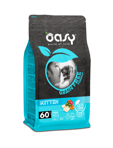 Oasy Grain Free Kitten Fish - 1.5 Kg