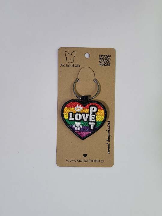 Paw Heart Pride Keyring - 1gr