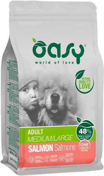 Oasy One Protein Dog Adult Salmon Medium & Large Breed - 12 Kg