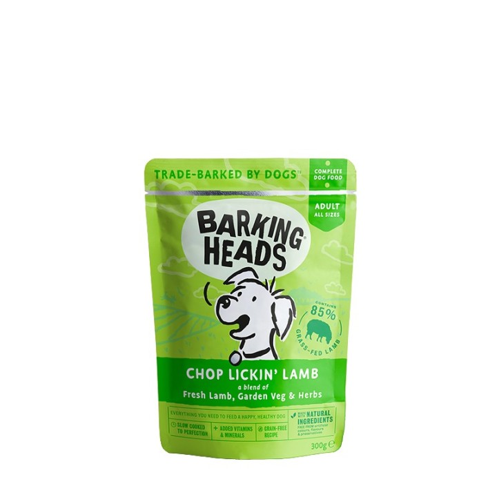 Barking Heads Canine Wet Pouch Chop Lickin Lamb - 300gr