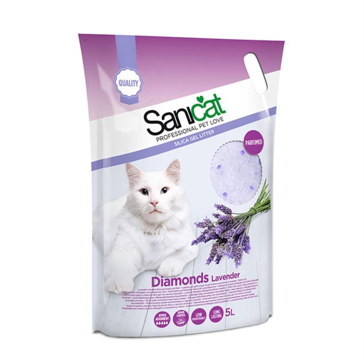 Sanicat Silica Gel Lavender Cat Litter - 5 Kg
