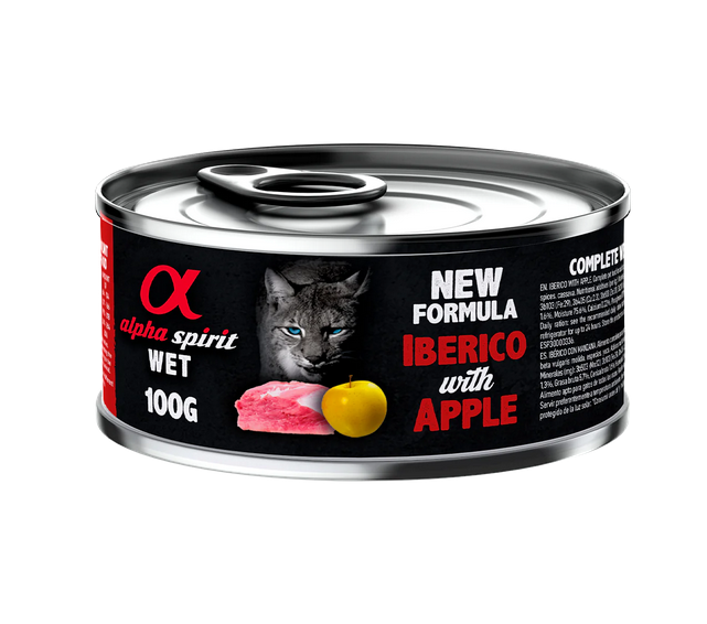 Alpha Spirit Iberico With Apple Adult Wet Cat Food - 100gr