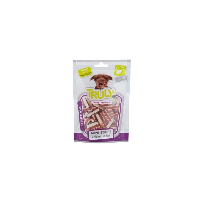 Truly-strips Treats With Chicken And Fish 90 gr
