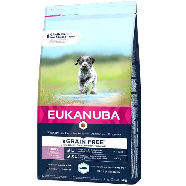 Eukanuba Puppy And Junior Large Breed Grain Free With Ocean Fish - 3 Kg