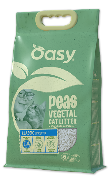 Oasy Natural Cat Litter Peas Classic Unscented - 6 Kg