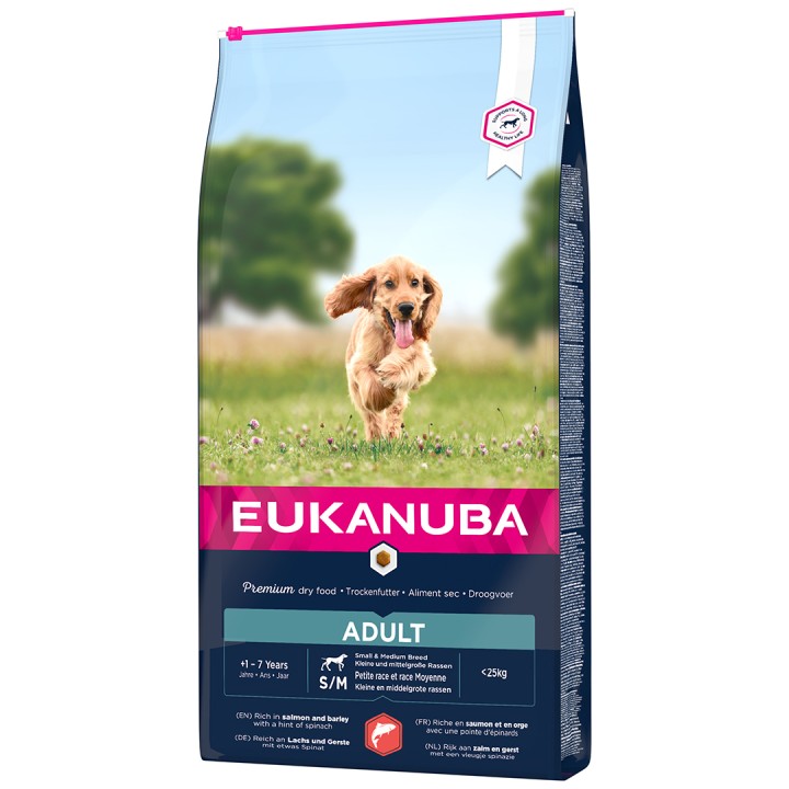 Eukanuba Active Adult Salmon Small Or Medium Breed - 12 Kg
