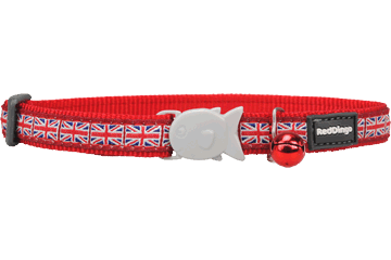 Red Dingo - Union Jack Flag/red Cat Collar