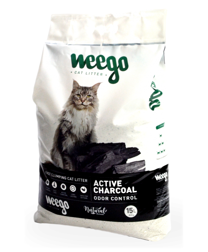 Weego Cat Litter Active Charcoal - 15 Kg