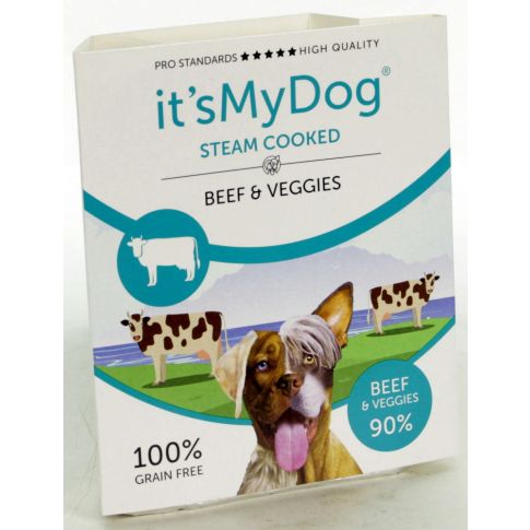 It's My Dog's wet food Steamed Cooked Beef & Veggies 395gr