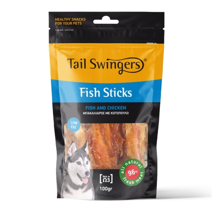 Tail Swingers Fish Sticks With Chicken 100gr