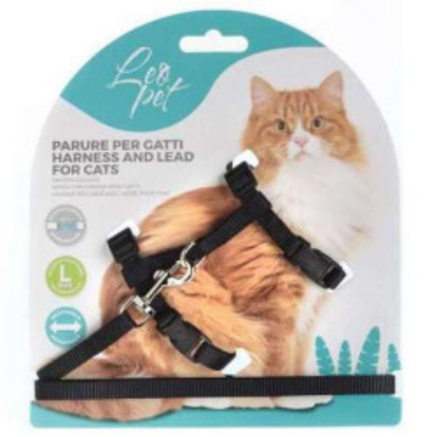 Leo Pet Solid Colour Cat Walking Set - 1gr - Large