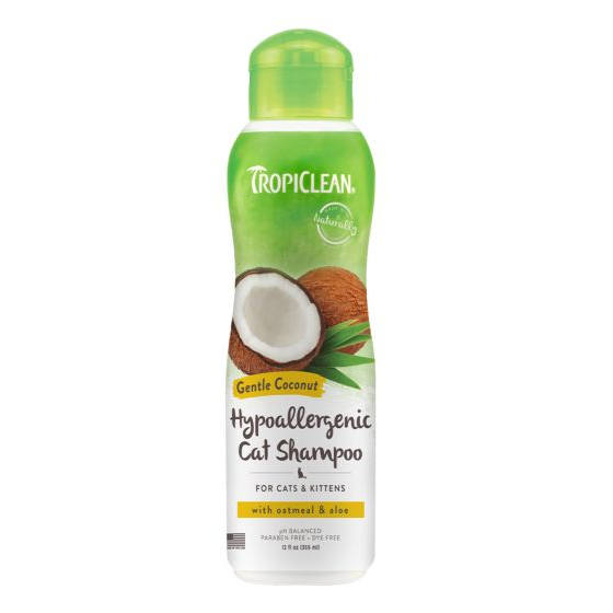 Tropiclean Cat Hypoallergenic Shampoo Gentle Coconut With Oatmeal & Aloe - 355gr