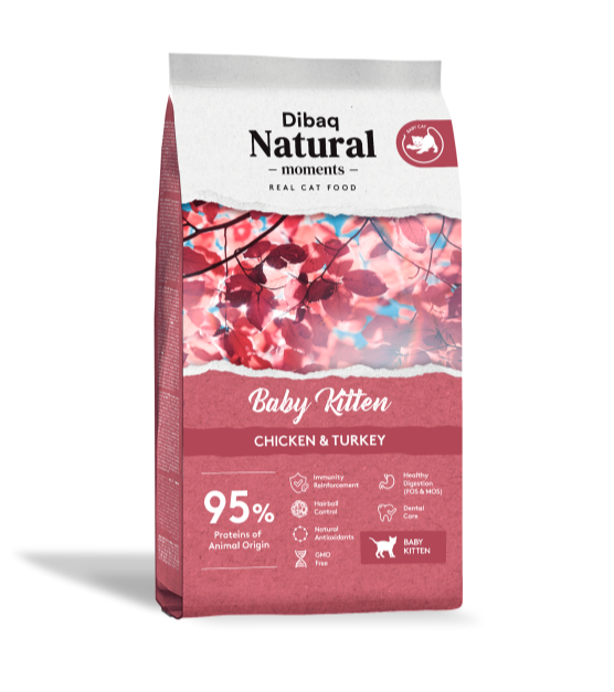 Dibaq Natural Moments Baby Kitten Chicken & Turkey Dry Food - 2 Kg