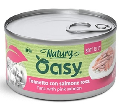 Oasy Natury Tuna With Pink Salmon In Soft Jelly - 85gr