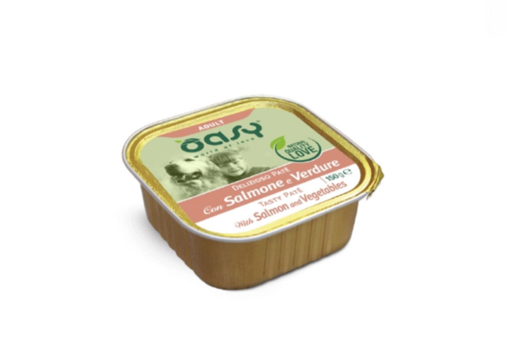 Oasy Dog Adult Tasty Pate Salmon And Vegetables - 150gr
