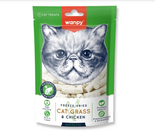Wanpy - Freeze Dried Cat Grass Chicken - 20gr