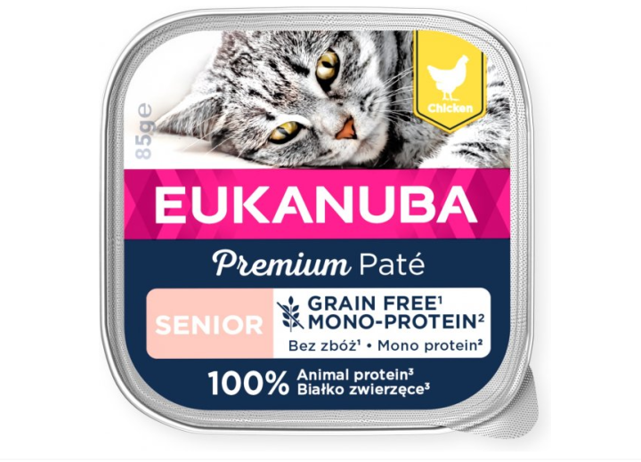 Eukanuba Cat Senior Grain Free Chicken Pate - 85gr